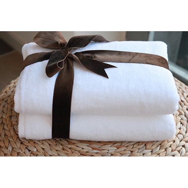 Authentic Hotel and Spa Plush Soft Twist Turkish Cotton Bath Towel (Set of 2)