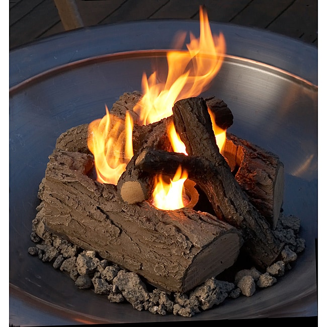 Real Flame Gel burning Outdoor Log Set