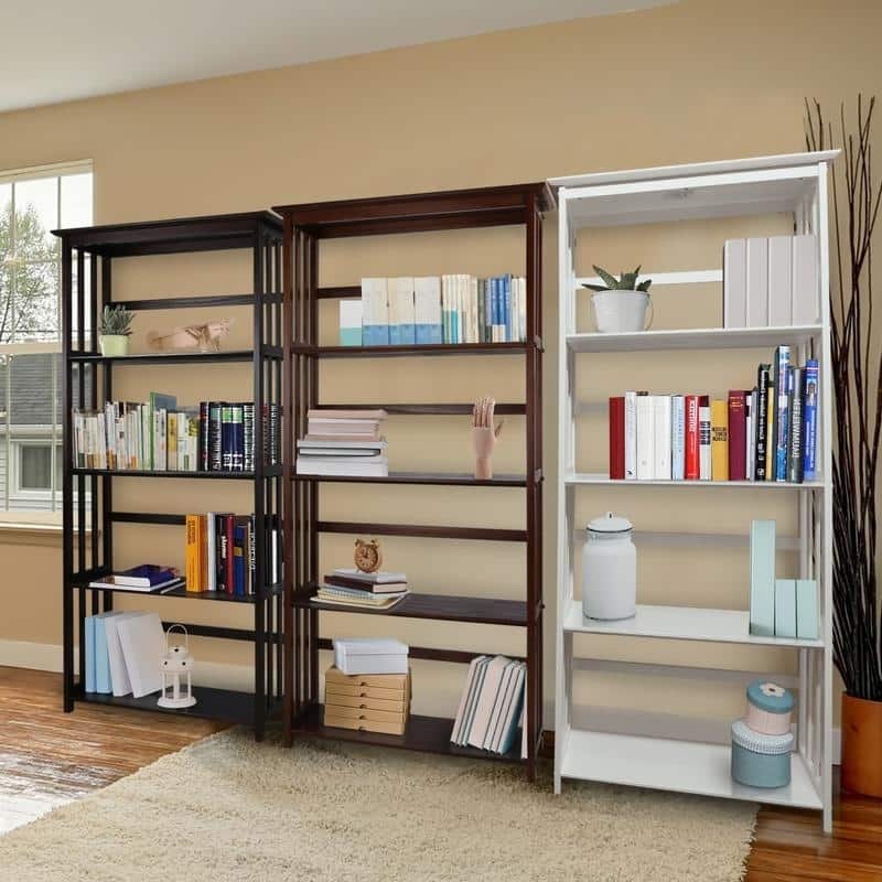 Mission Style 5-Shelf Bookcase