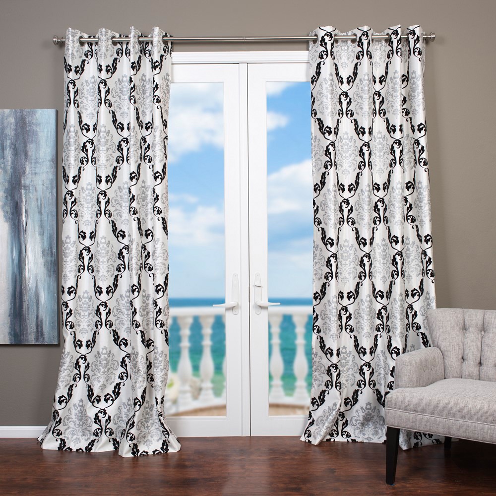 Arabella 96l Flocked Curtain Panel