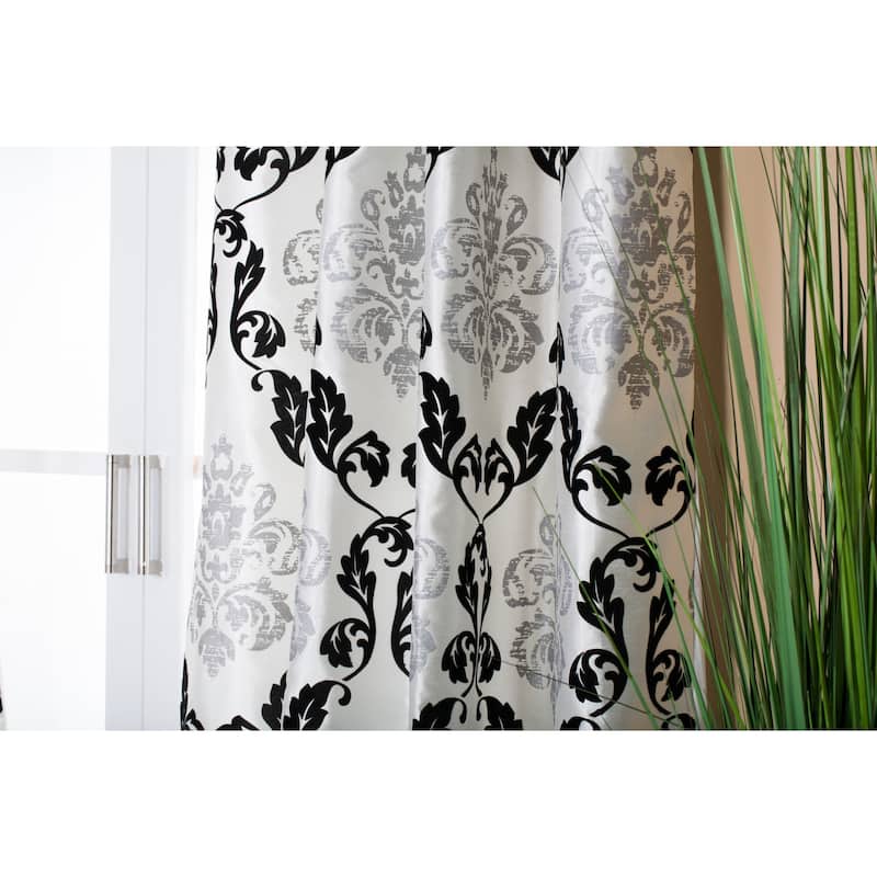 Lambrequin Arabella Flocked Curtain Panel