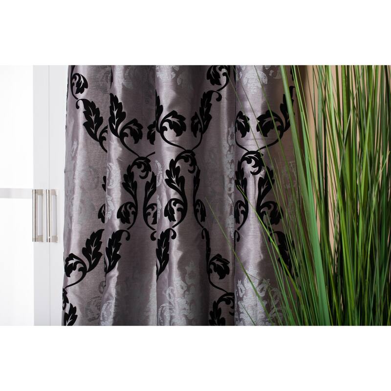 Lambrequin Arabella Flocked Curtain Panel