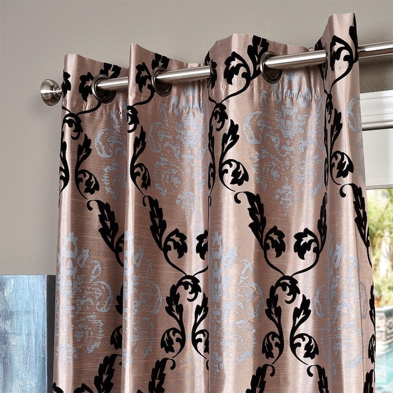 Lambrequin Arabella Flocked Curtain Panel