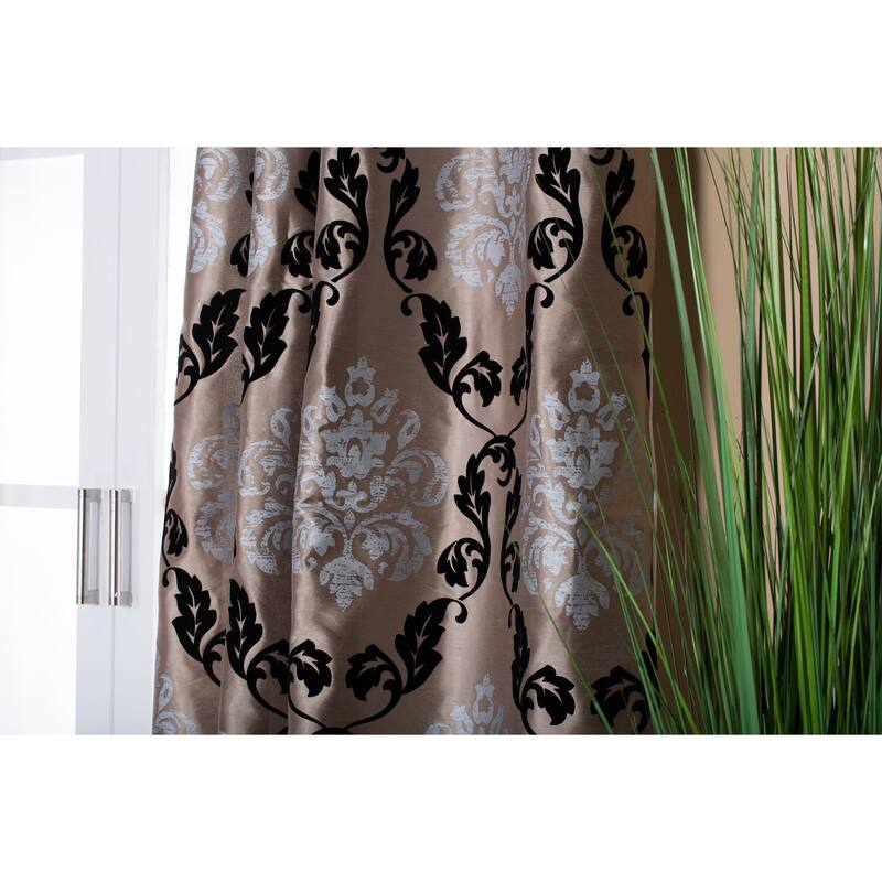 Lambrequin Arabella Flocked Curtain Panel