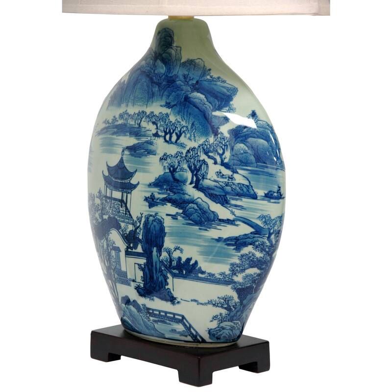 Handmade Fallow Blossom Porcelain Vase Lamp (China)
