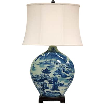 Handmade Fallow Blossom Porcelain Vase Lamp (China)