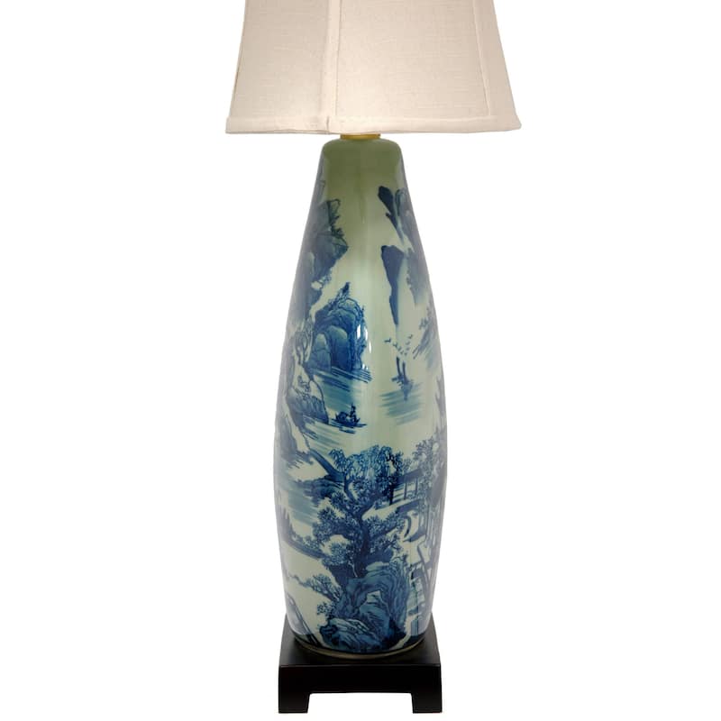 Handmade Fallow Blossom Porcelain Vase Lamp (China)