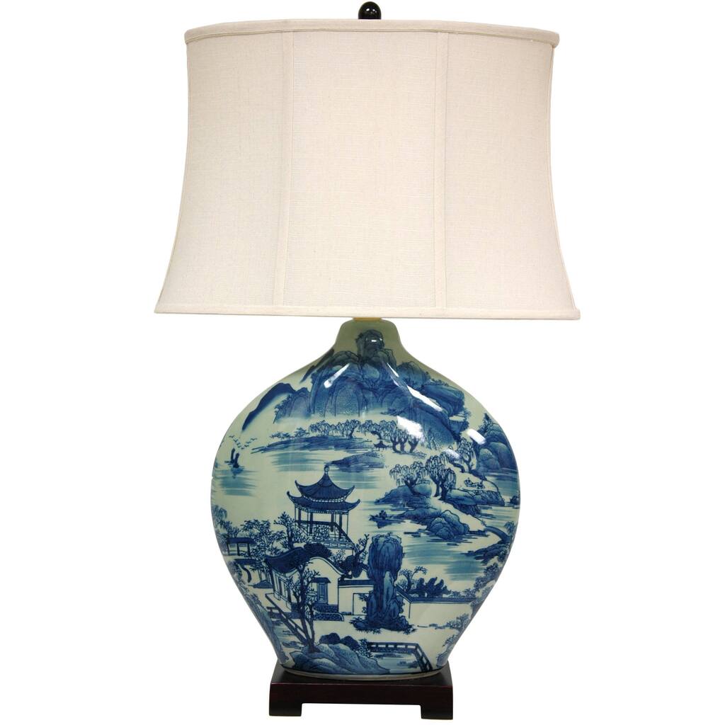 Handmade Fallow Blossom Porcelain Vase Lamp (China)