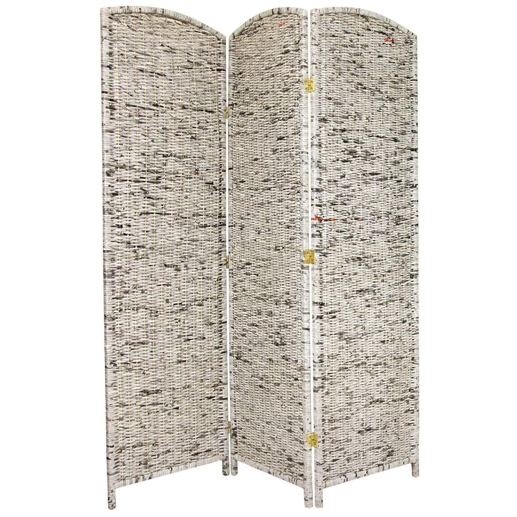 Handmade Recycled Newspaper 6-foot Tall Room Divider (China)