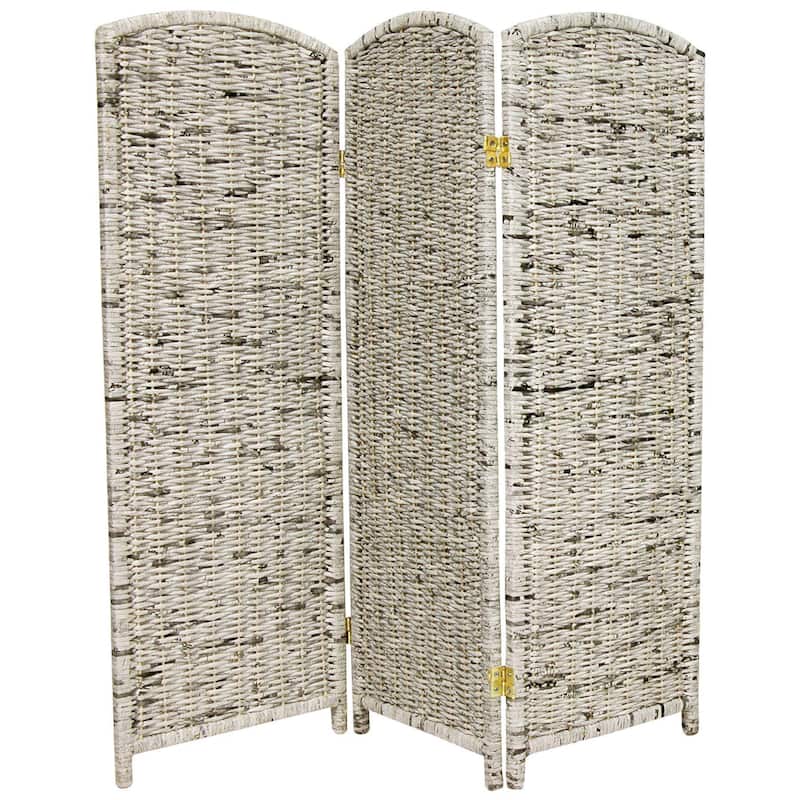 Handmade Recycled Newspaper 4-foot Tall Room Divider (China) - 4' H - 3 Panel