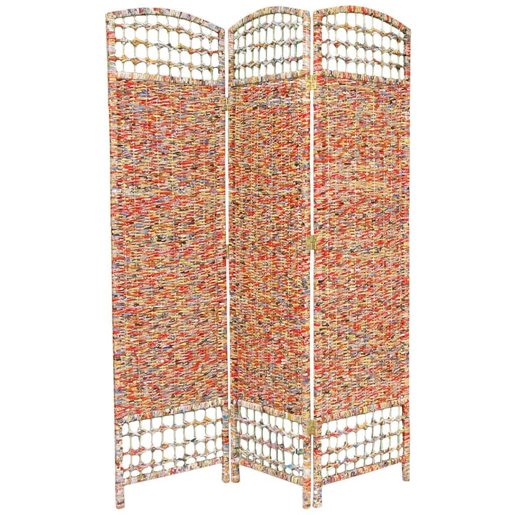 Handmade Recycled Magazine 5.5-foot Tall Room Divider (China)