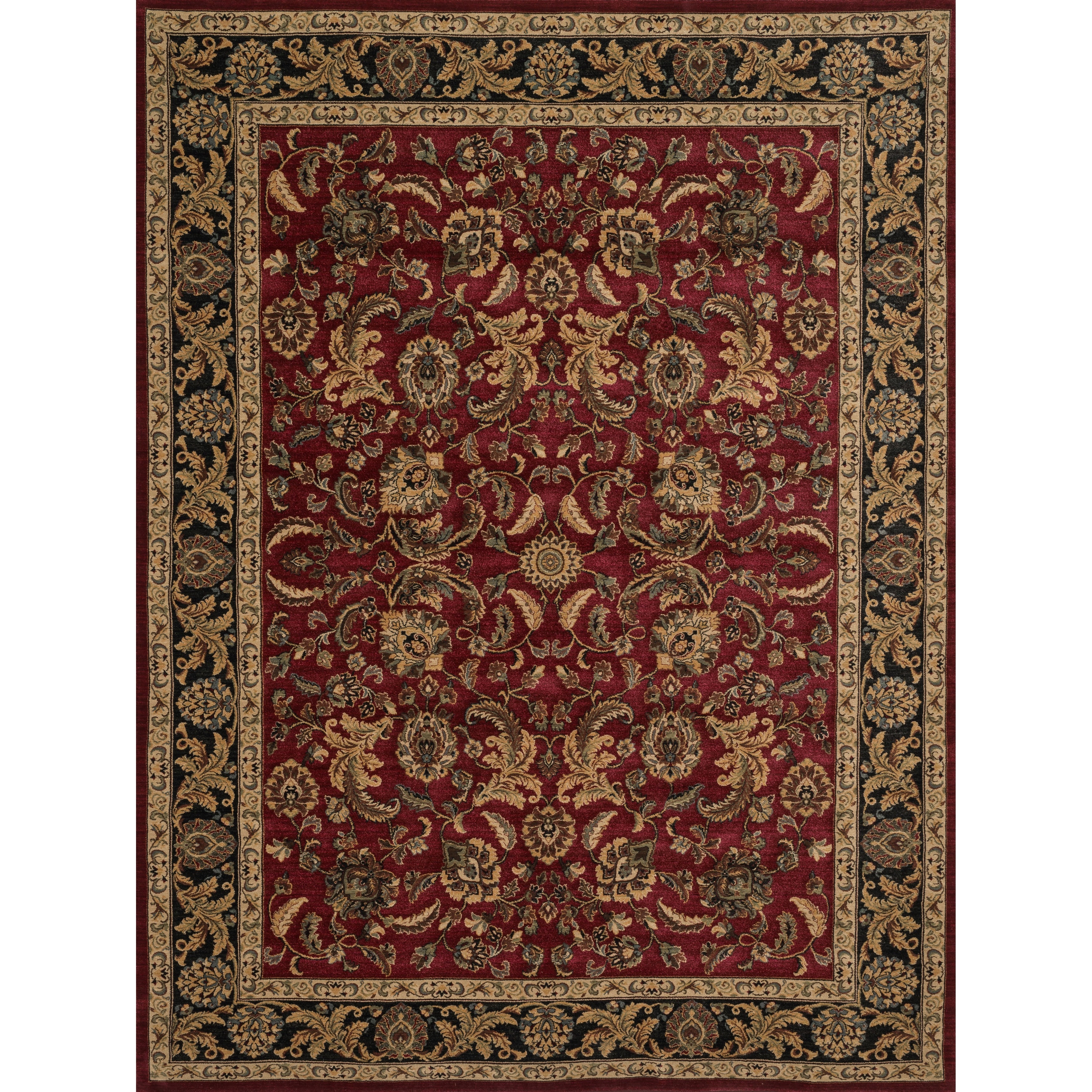 Dorchester Red/ Charcoal Rug (39 X 56)