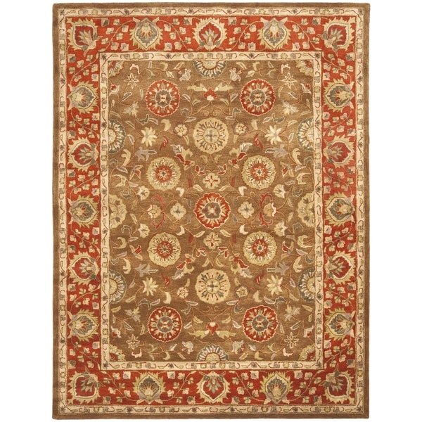 Safavieh Handmade Heritage Timeless Traditional Beige/ Rust Wool Rug (9'6 x 13'6)