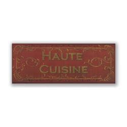 Red Haute Cuisine Plaque Rect Accent Pieces