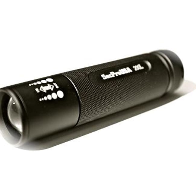 Adjustable Black Aluminum Secprousa Compact 200l Mini Led Flashlight (Black Materials Anodized aircraft grade aluminumModel mini200BPower source Battery powered Battery cell type AlkalinePremium SSL technology optical aspheric lensRugged construction 