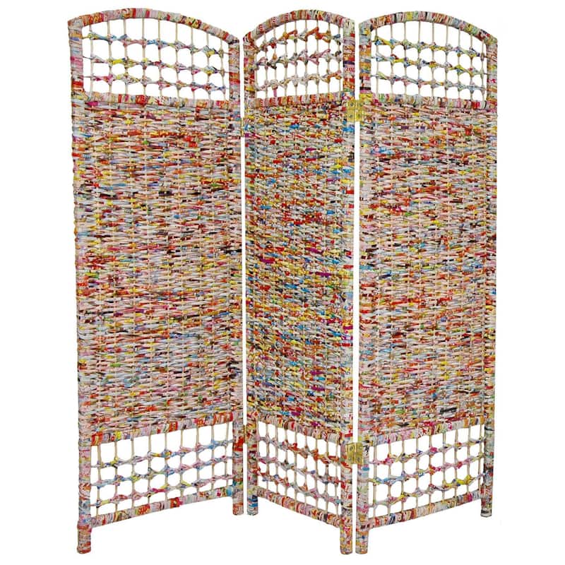 Handmade Recycled Magazine 4-foot Tall Room Divider (China)