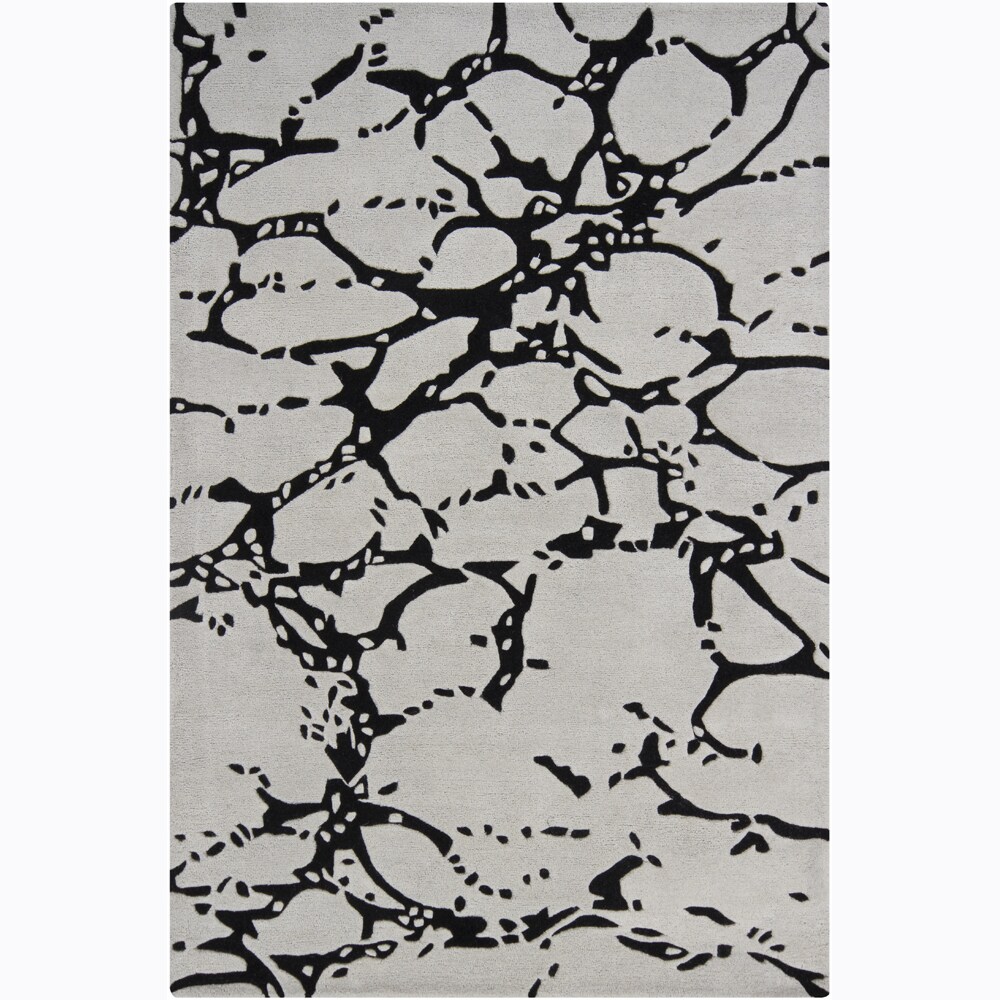 Artist's Loom Hand-tufted Contemporary Geometric Wool Rug - 5' x 7'6