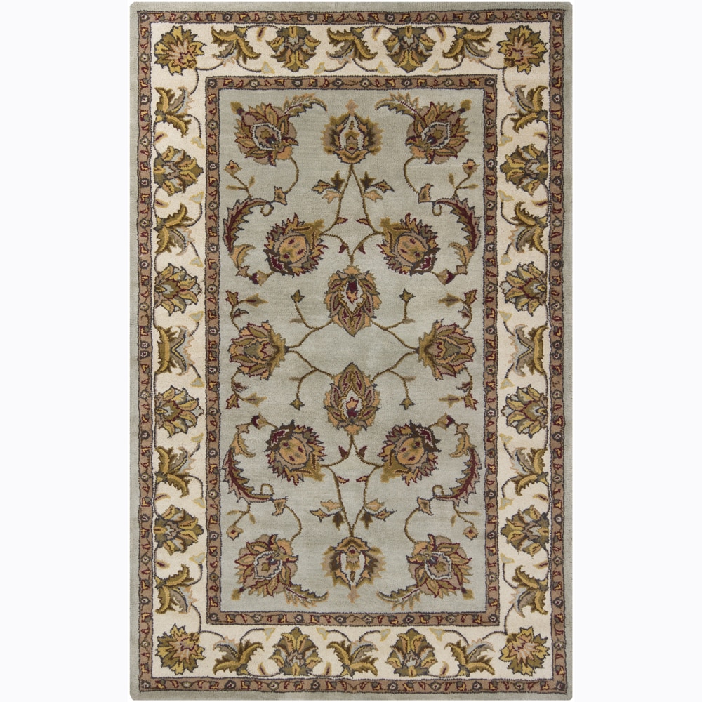 Hand tufted Mandara Green Oriental Wool Rug (8 X 10)