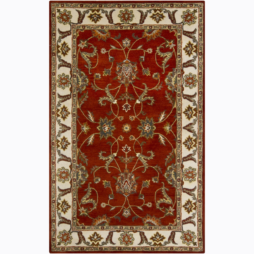 Traditional Hand tufted Mandara Oriental Wool Rug (5 X 8)