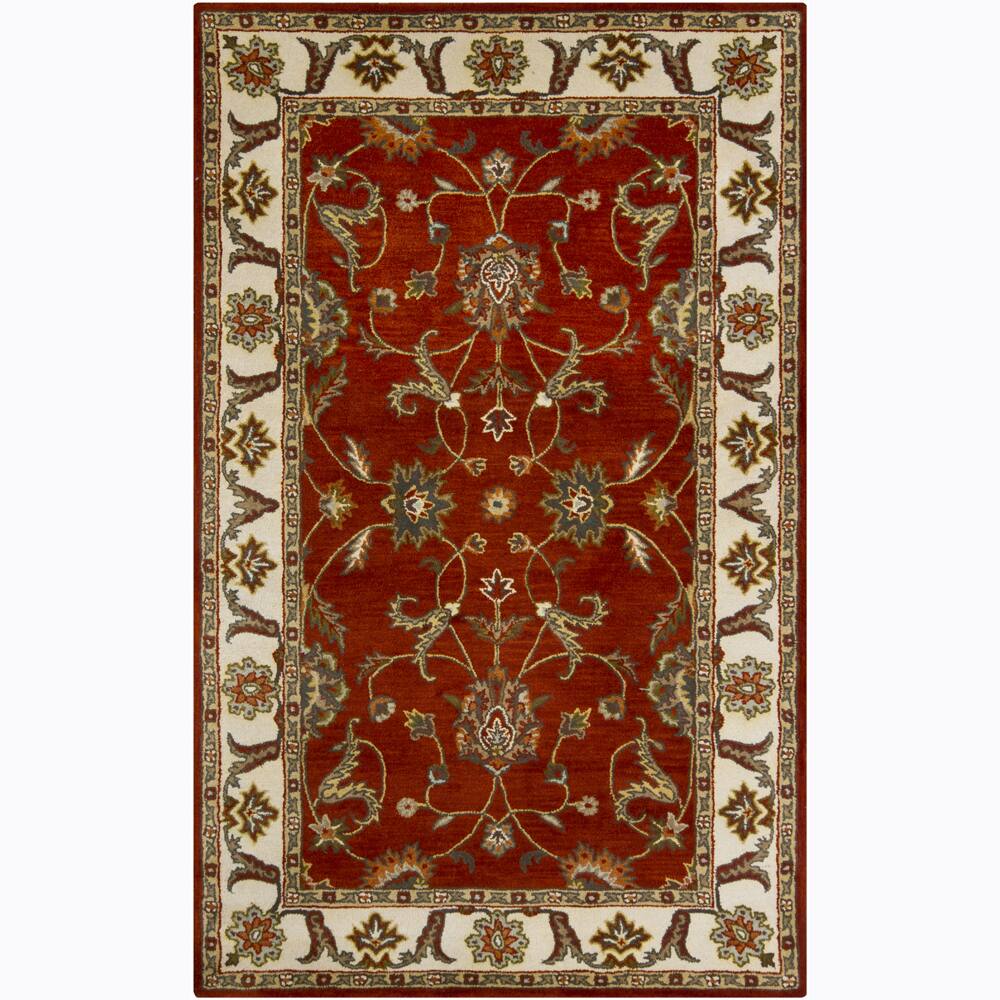 Traditional Hand-Tufted Mandara Oriental Wool Rug (5' x 8') - 5' x 8'