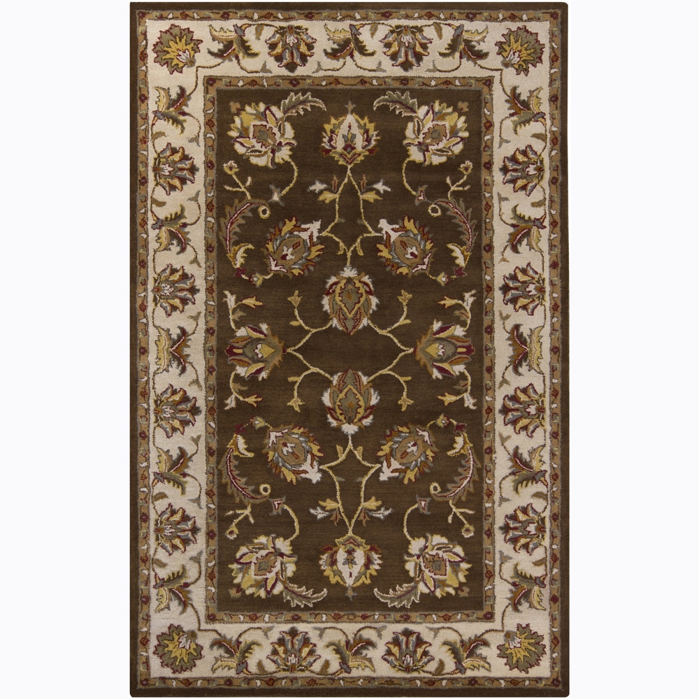 Hand tufted Mandara Floral Oriental Wool Rug (5 X 8)