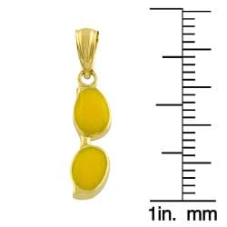 Fremada 14k Yellow Gold Enamel Sunglasses Pendant Fremada Gold Necklaces