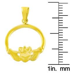 Fremada 14k Yellow Gold Claddagh Pendant Fremada Gold Necklaces