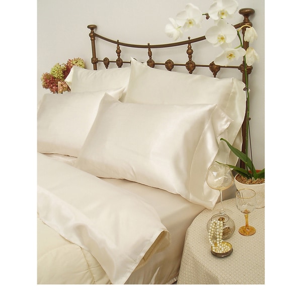 Shop Charmeuse II Satin Twin XL-size Sheet Set - Overstock ...