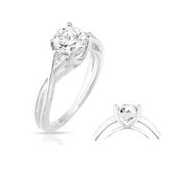 Auriya 1ct TDW Round Solitaire Diamond Engagement Ring 14K Gold