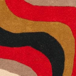 Handmade Rodeo Drive Eternity Red/ Grey/ Black Wool Rug (2' x 3') Safavieh Accent Rugs