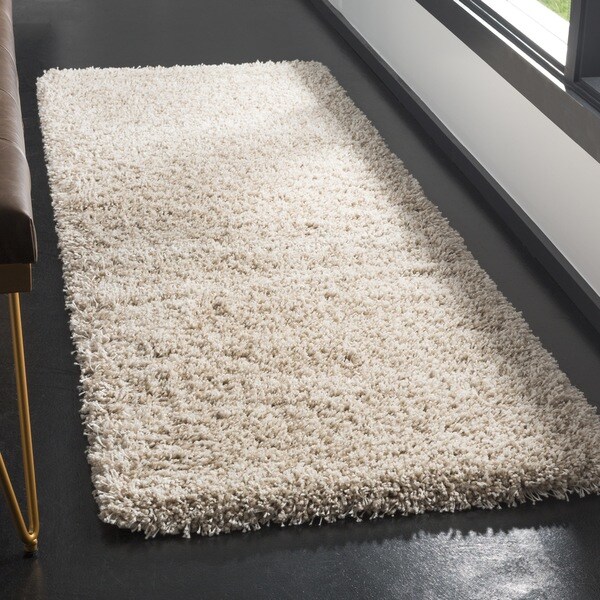 Safavieh California Cozy Plush Beige Shag Rug - 2'3" x 7'