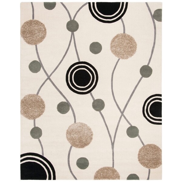 Safavieh Handmade New Zealand Wool Galaxy Beige/ Grey Rug - 7'6" x 9'6"