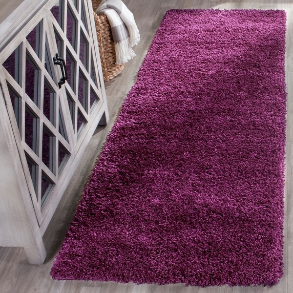 Safavieh California Cozy Plush Purple Shag Rug - 2'3" x 7' Runner