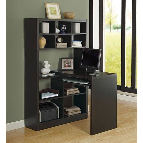 Cappuccino Finish Wood Corner Desk