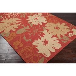 Hand hooked Rain Indoor/Outdoor Floral Rug (9' x 12') Surya 7x9   10x14 Rugs