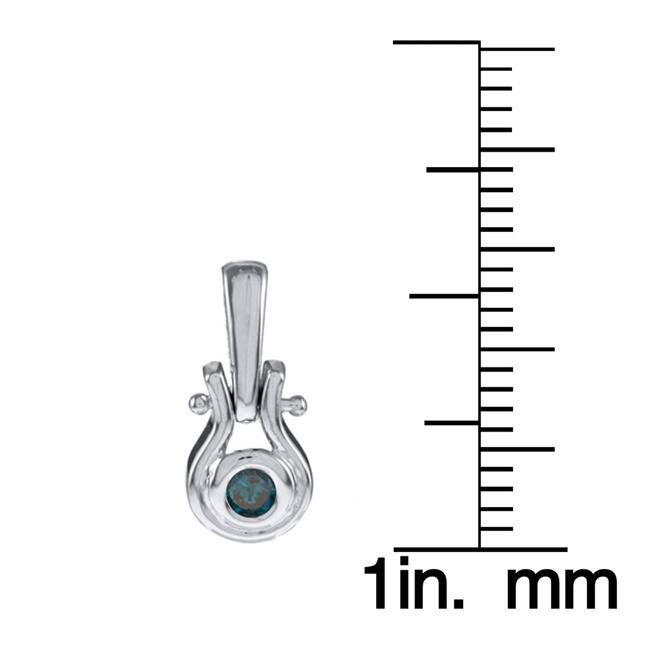14k White Gold 1/6ct TDW Blue Diamond Earrings (SI1-SI2)