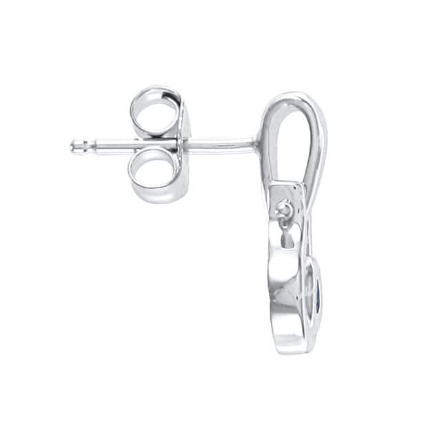 14k White Gold 1/6ct TDW Blue Diamond Earrings (SI1-SI2)