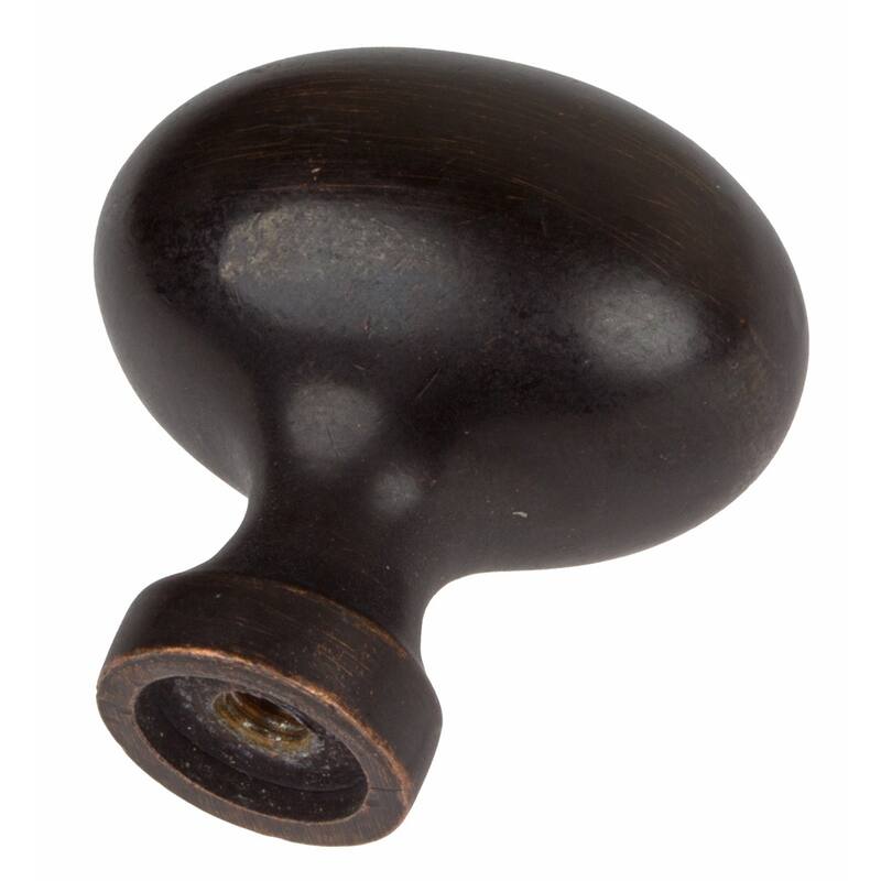 GlideRite 1.25-inch Oil Rubbed Bronze Classic Oval Egg Cabinet Knobs (Pack of 25)