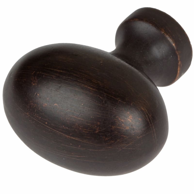 GlideRite 1.25-inch Oil Rubbed Bronze Classic Oval Egg Cabinet Knobs (Pack of 25)