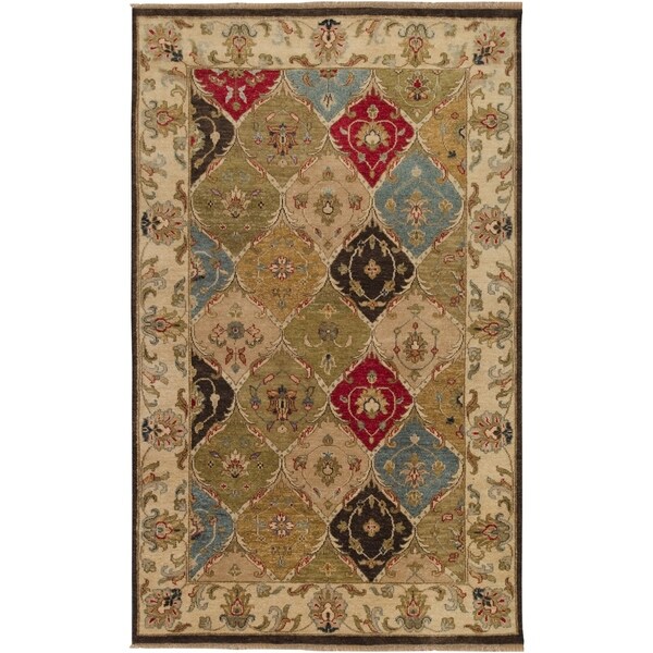 Hand Knotted Brading Hand-spun New Zealand Wool Area Rug - 5' x 8'