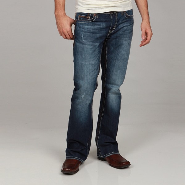 Seven7 Men's Droide Big Stitch Bootcut Jeans - Overstock Shopping - Big ...