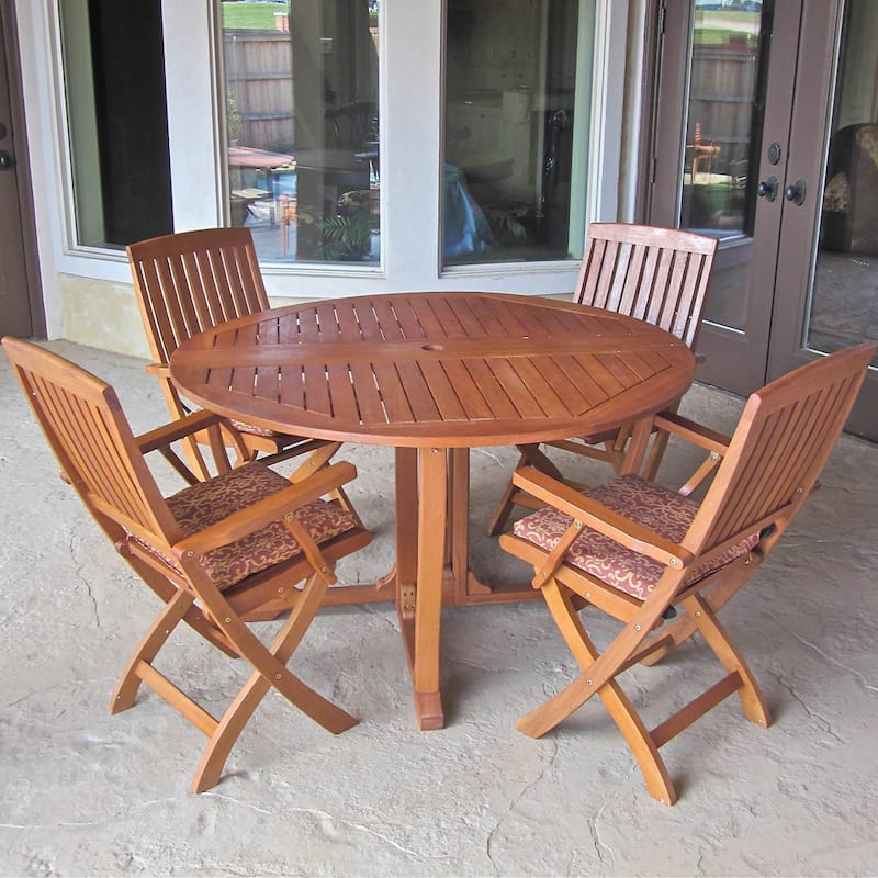 Royal Tahiti Marbella 5-piece Balau Hardwood Patio Dining Set