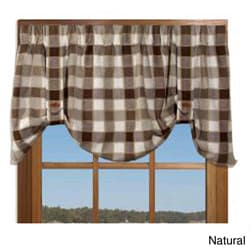 Plymouth Plaid 21 inch Valance With Button Straps