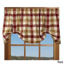 Plymouth Plaid 21 inch Valance With Button Straps