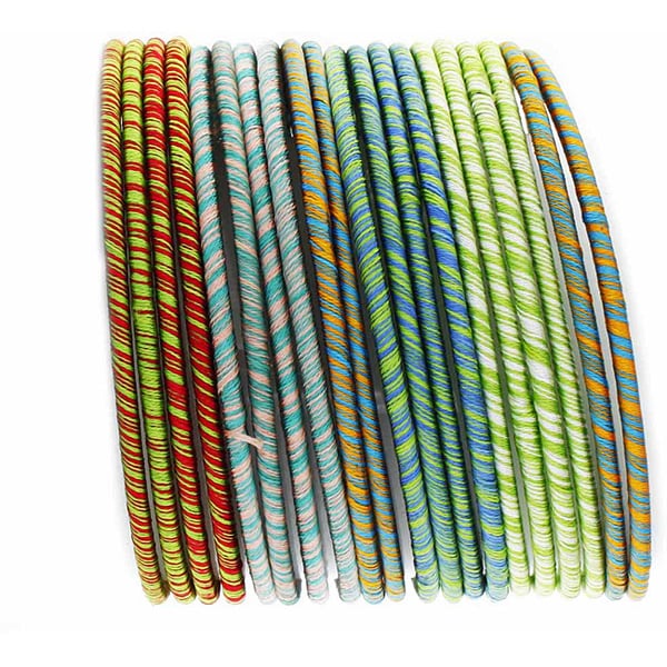 NEXTE Jewelry Striped Fabric Stackable Bracelet Set  