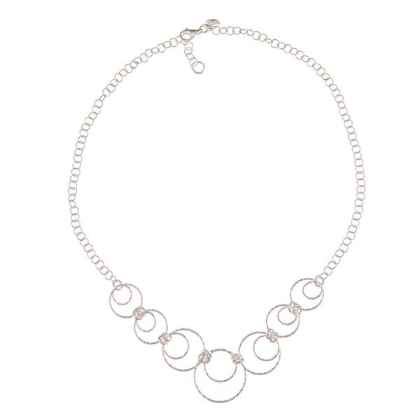La Preciosa Sterling Silver Circles Dangling Necklace
