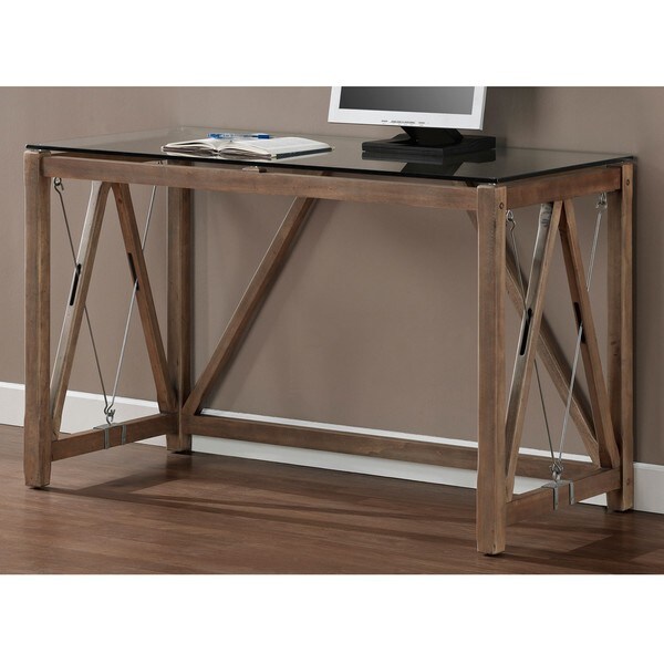 Shop Carbon Loft Glass Top Cable Desk Ships To Canada