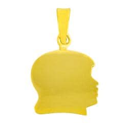Fremada 14k Yellow Gold Girl Silhouette Pendant Fremada Gold Necklaces