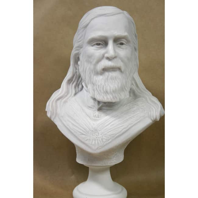 White Bonded Marble Bust of Albert Pike