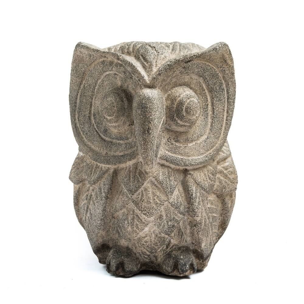 Handmade Stone Owl Statuette (Indonesia)